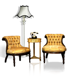 Chairs and Lamp